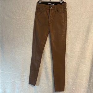 Sam Edelman Tan Faux Leather Pants